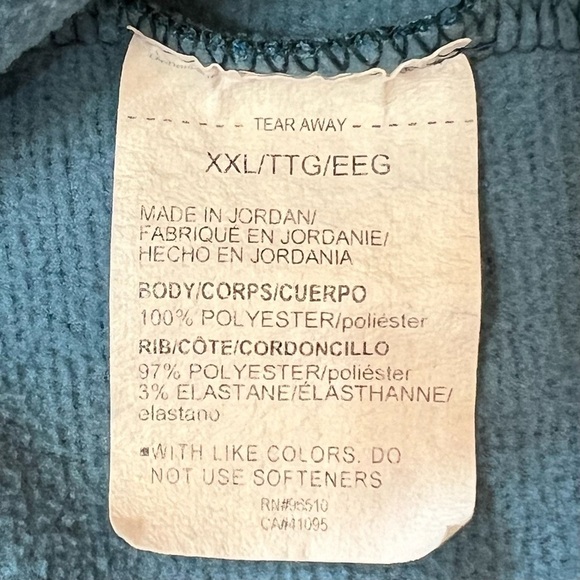 Big & Tall UA ColdGear Fleece 1/4 Zip Loose‎ Fit EUC Sz XXL Blue Pullover Golf - Picture 10 of 10